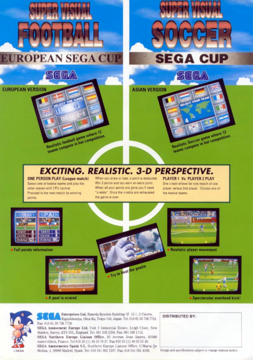 Super Visual Football - European Sega Cup