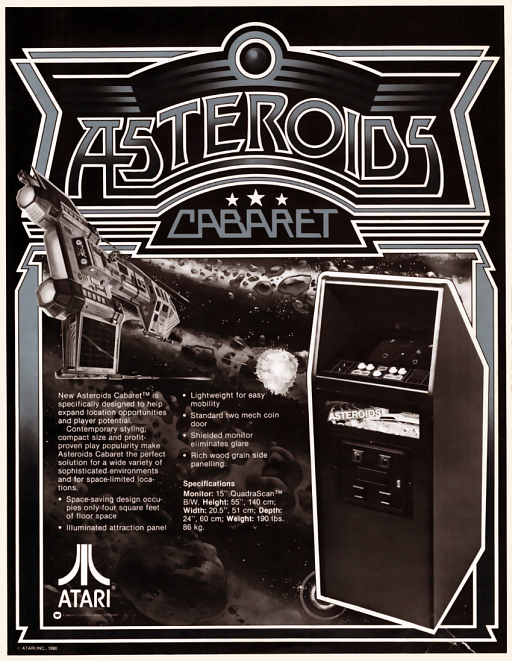 Asteroids (bootleg on Lunar Lander hardware)