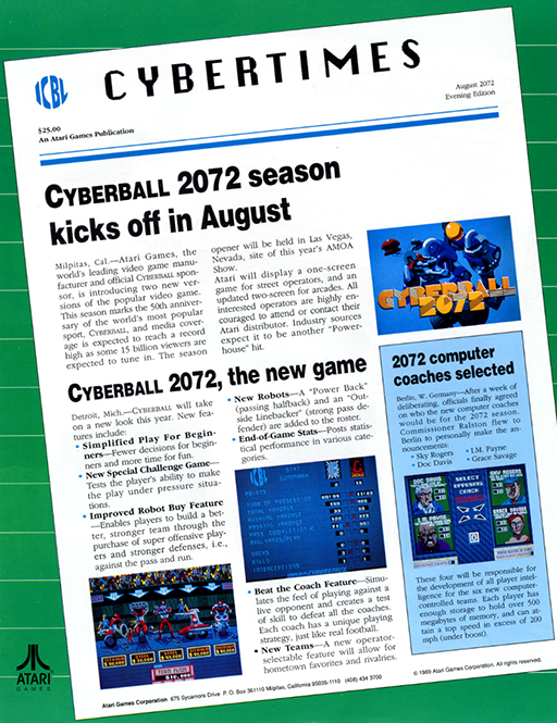 Cyberball 2072 (2 player, rev 4)